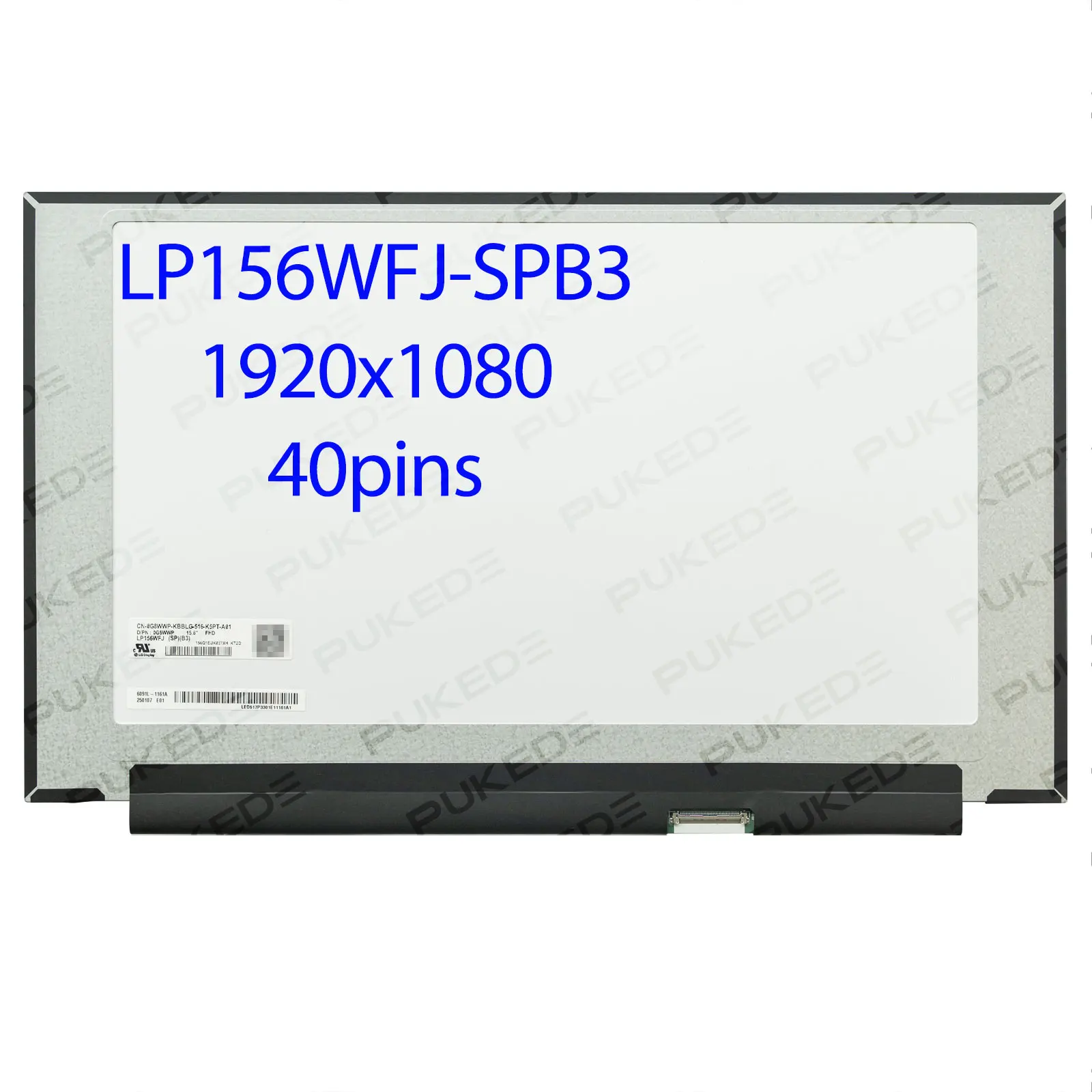 15.6-Inch 120Hz Laptop LCD Screen LP156WFJ-SPB3 SPB1 B156HAN13.1 NV156FHM-NX1 NV156FHM-N4U Display Panel FHD1920x1080 40pins eDP