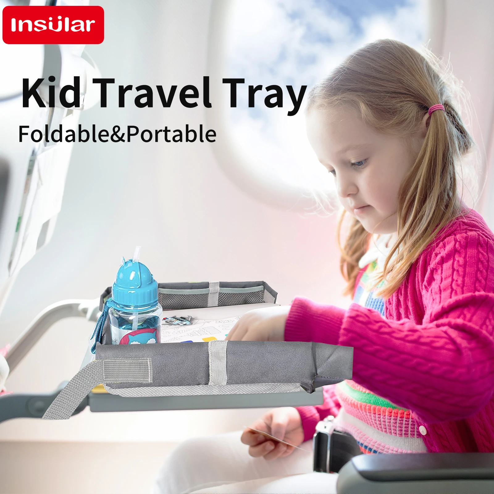 Siège de voiture plateau de voyage siège de sécurité Table de jeu organisateur stockage collations jouets porte-gobelet étanche enfants jouet stockage table 3Y