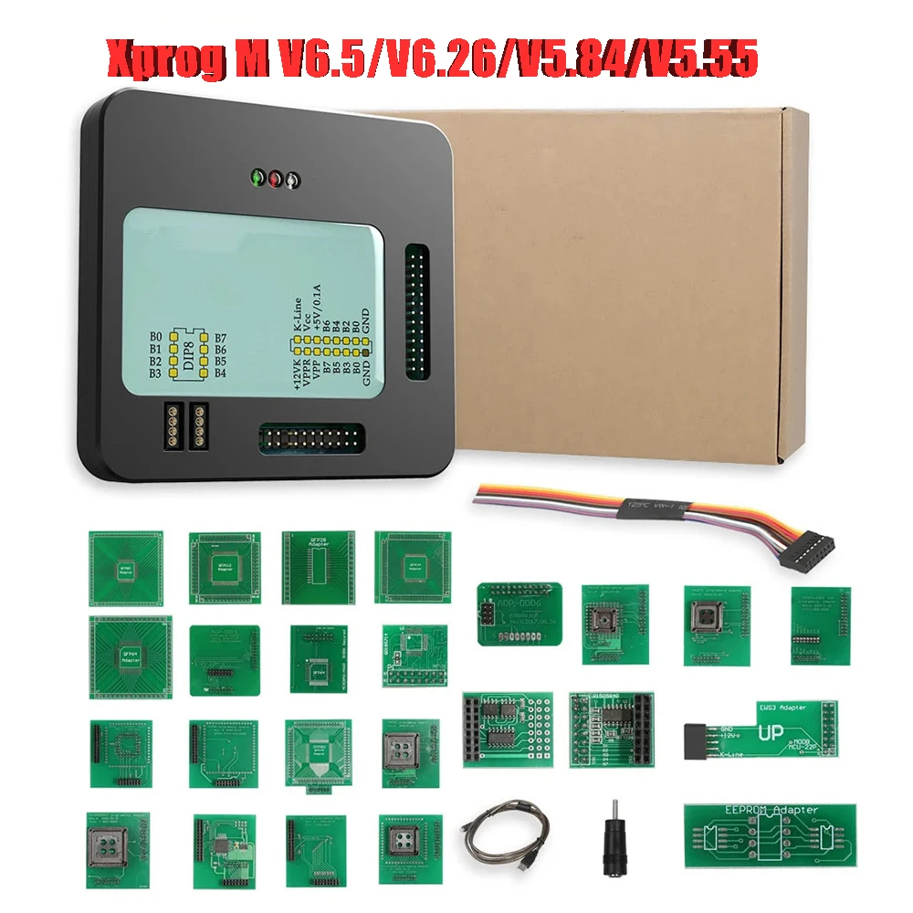 

XPROG V6.50 Xprog-M V5.55/V5.84/V6.12/V6.17/V6.26 Function New Authorization XProg M Full Adapters ECU Chip Tuning Programmer