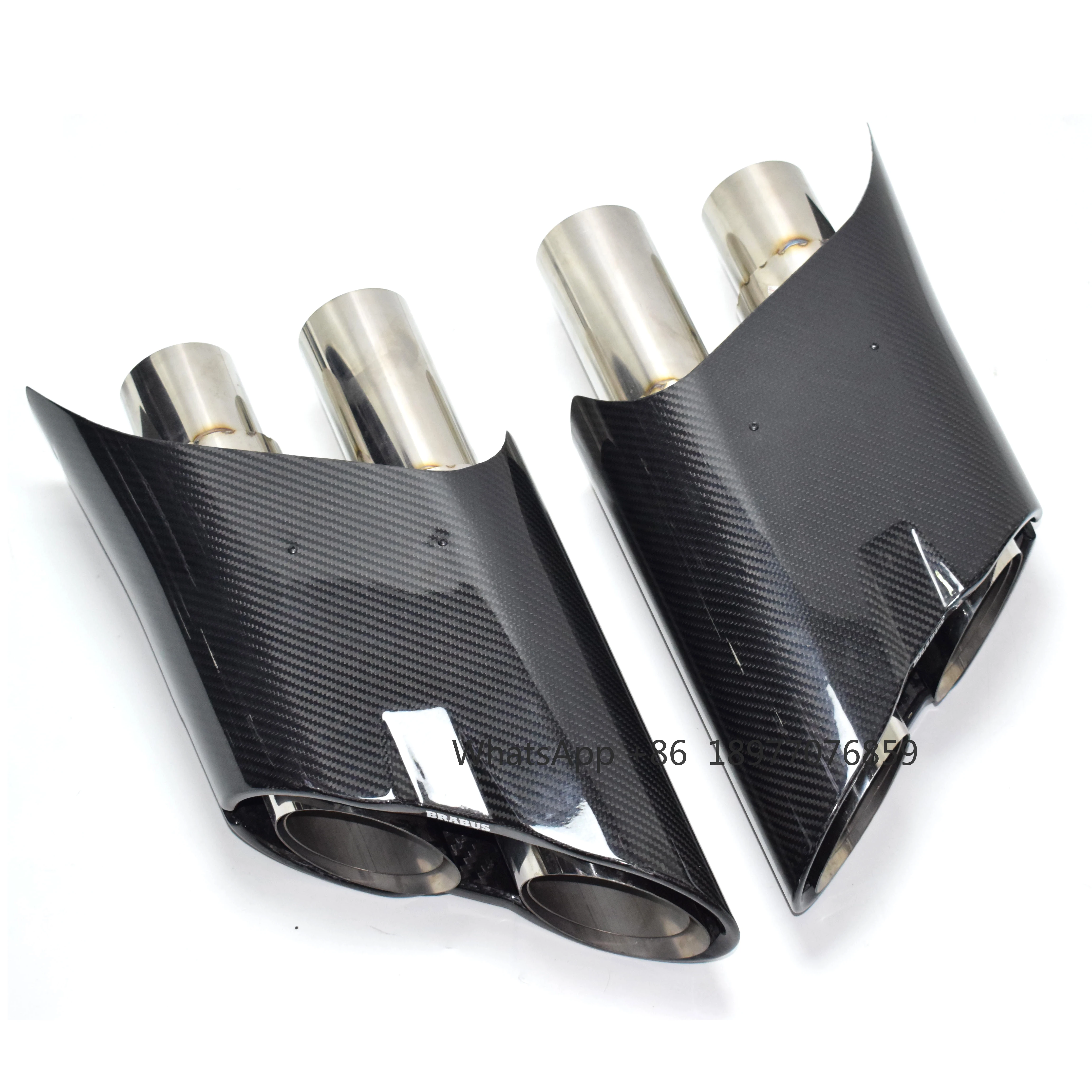 

High Quality Carbon Exhaust Pipe Muffler Tailpipe For Mercedes Benz G-Class W463 W464 G63 G500 LED Rocket Stainless Steel