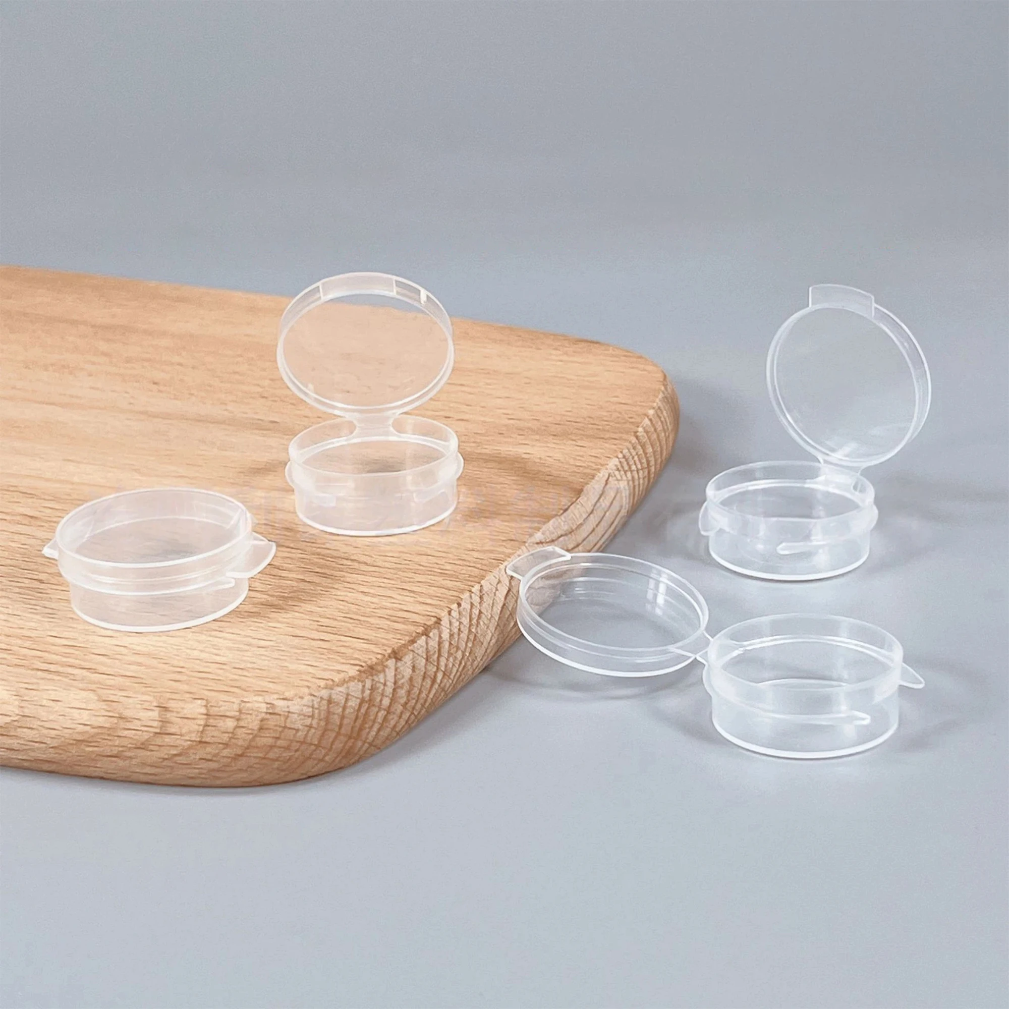 10g 5g Small Plastic Cosmetic Jars with Snap Lids Clear Storage Container for Makeup Samples Empty Cases for Powders Face Cream