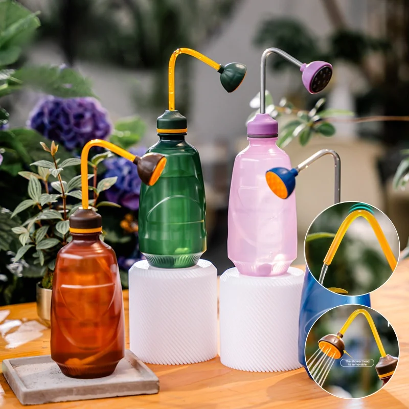 

1Pc 450ml Small Watering Can Bottle Watering Spout Bonsai Watering Can For Indoor Seedlings Plant Plastic Watering Can For House