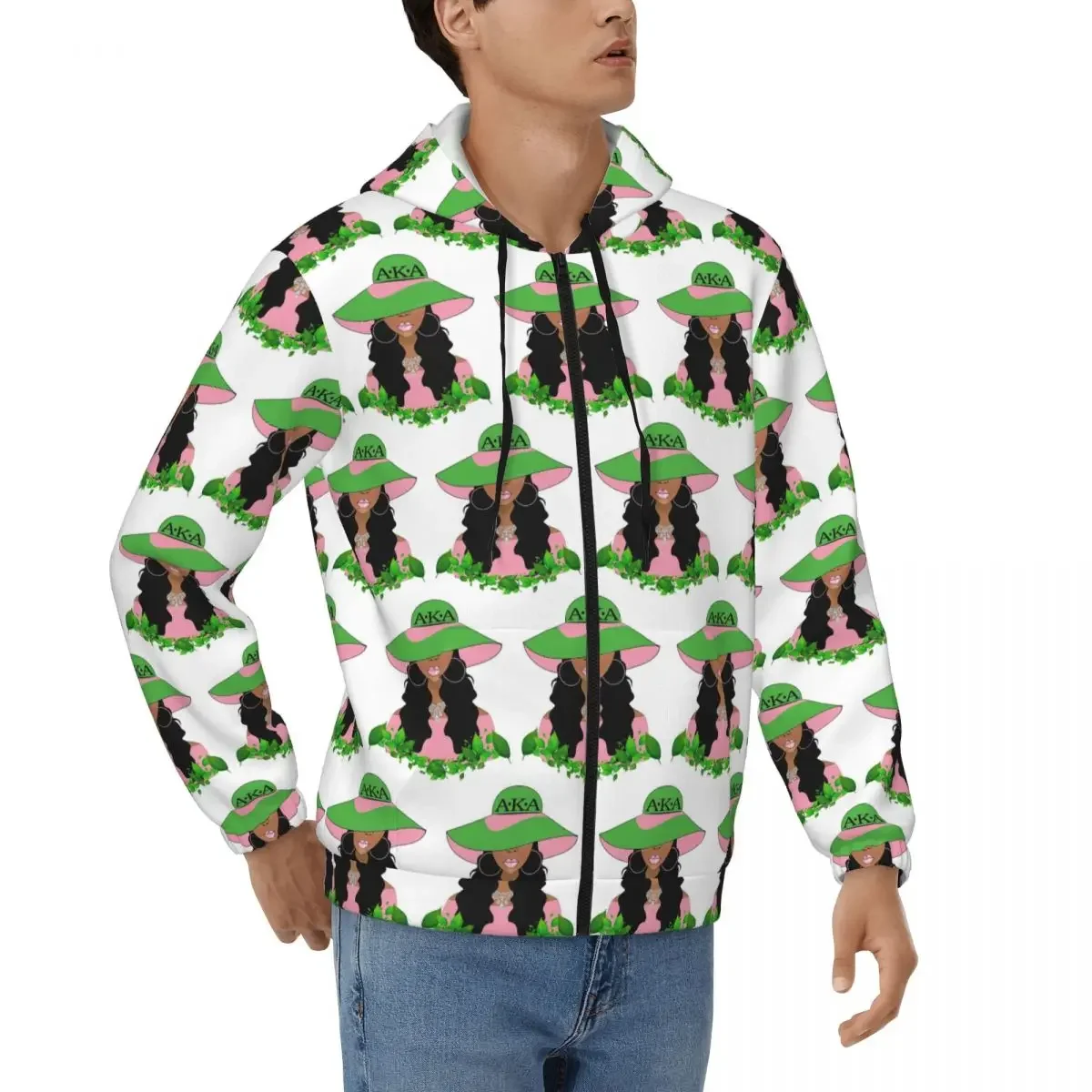 AKA نادي نسائي هدايا قلنسوة بسحاب Harajuku البلوز الخريف الشتاء الرجال النساء البلوز كم طويل بلايز