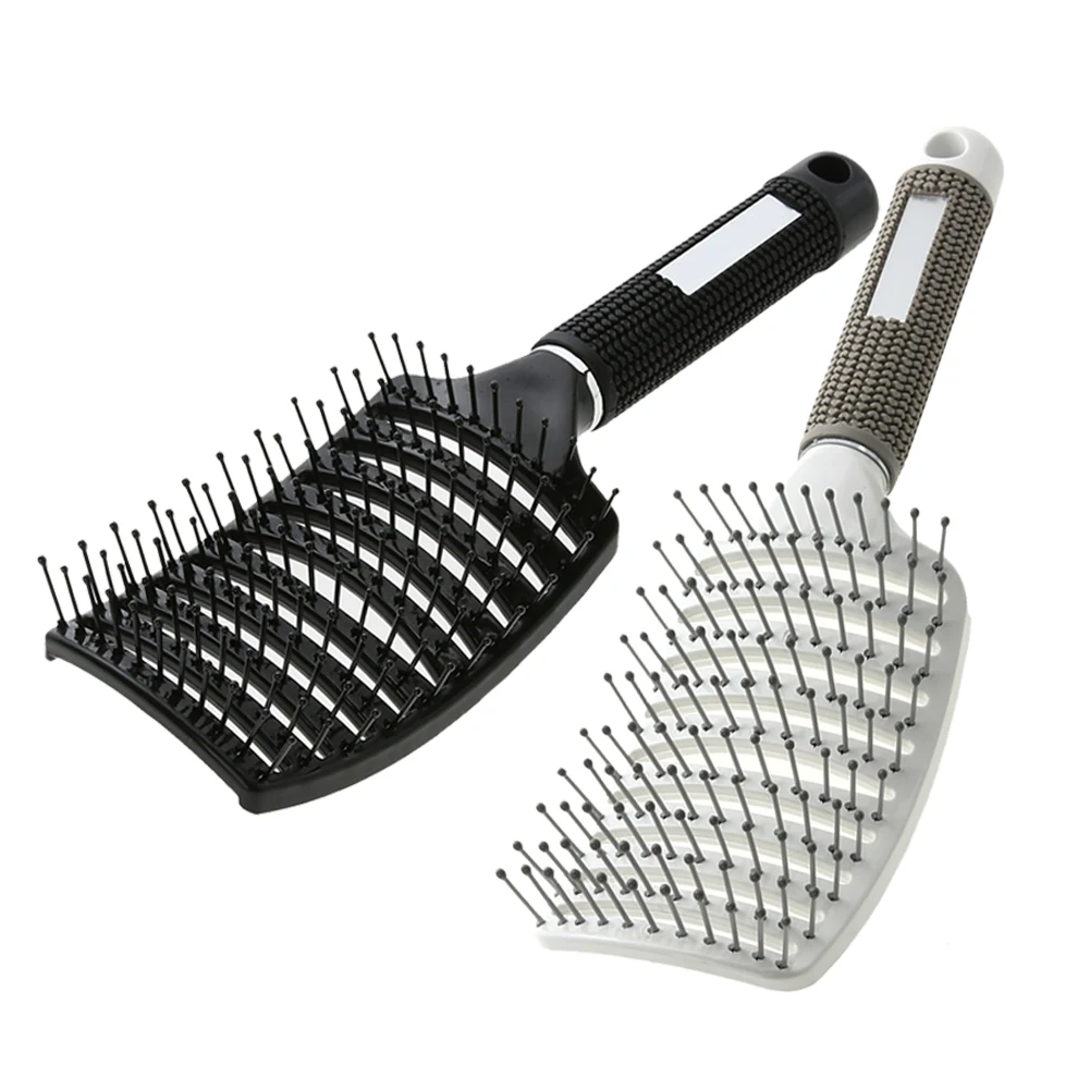 Pro Hairdressing Comb Non-slip Handle Scalp Massage Hair Brush Anti-static Anti-tangling Comfortable Durable Barber Accessories