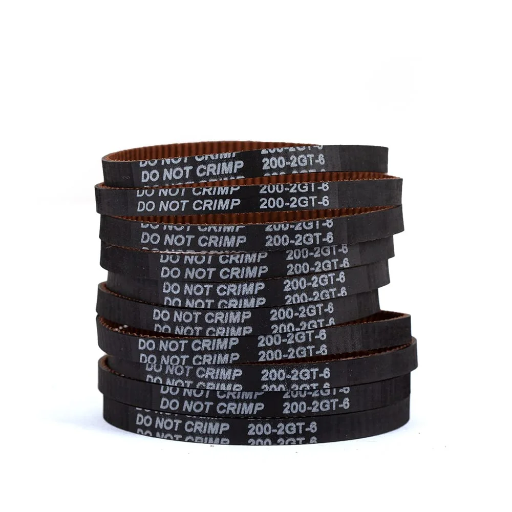 

10PC 2GT-6-200mm Upgrade Non-Slip Version Rubber Timing Belt Closed Loop 6mm Width 2GT Pitch Synchronous Belt For 3D Printer CNC