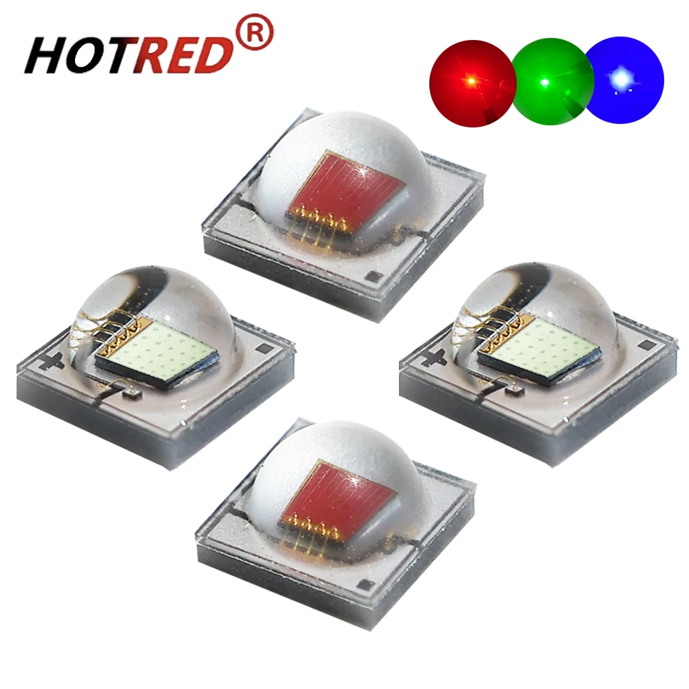 5-10pcs 5W High Power LED SMD 3535Ceramic Red 620nm Blue450nm Green 520nm XPG2 3-3.6V Chip1500mA High Conductivity Ceramic Plate