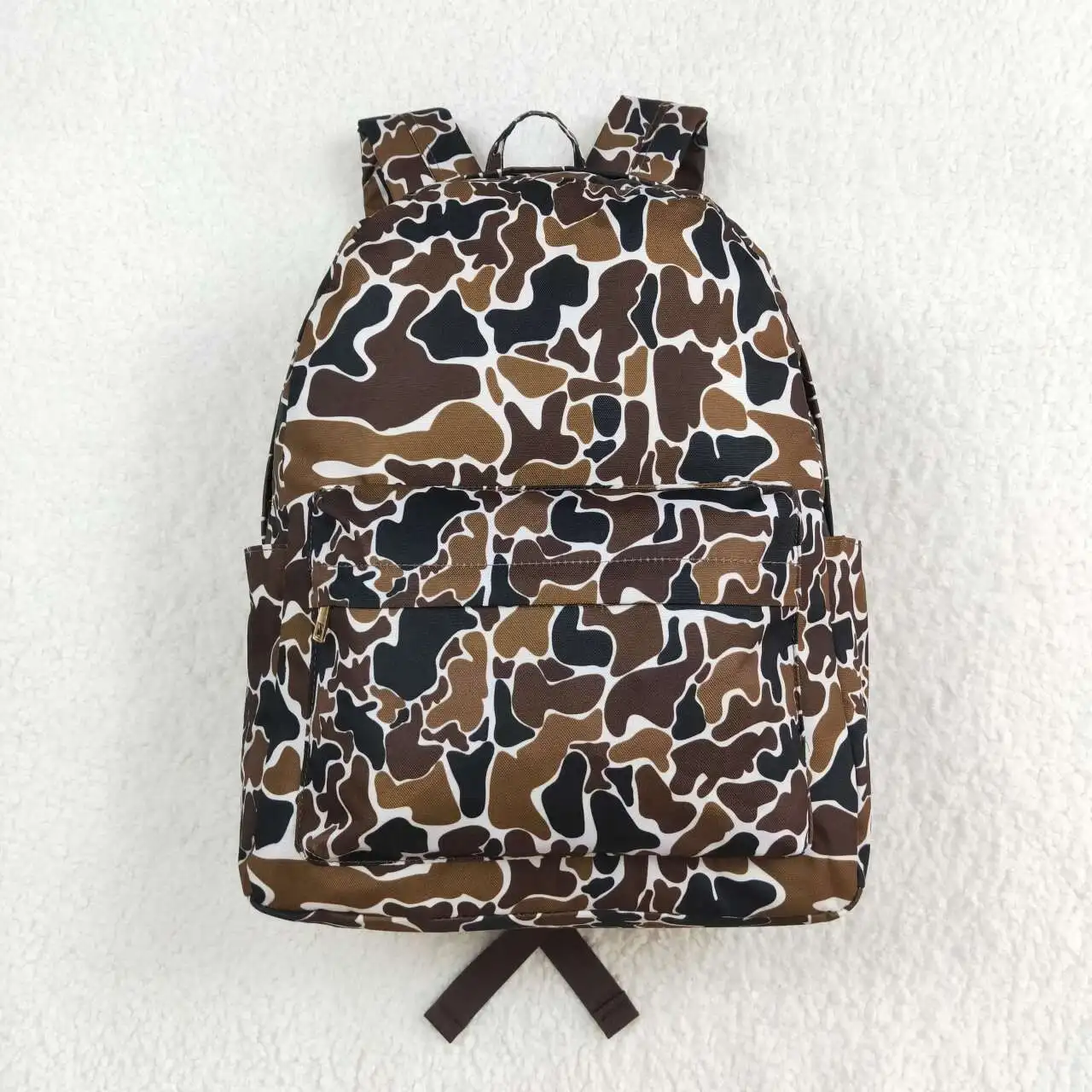 Western Fashion Baby Kids Boys Brown Camo Backpack Zip Back Bags Wholesale Boutique Children Back To School Bags