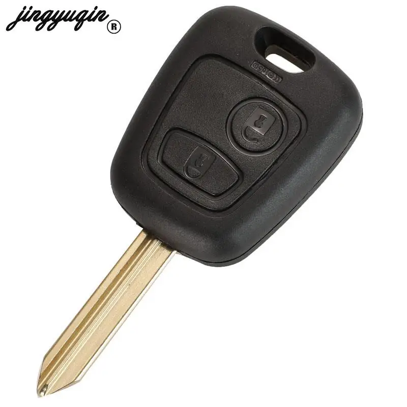 jingyuqin 2 Buttons for Peugeot 206 306 307 107 207 407 For Citroen Saxo Picasso Xsara Berlingo Remote Key Case Shell Fob