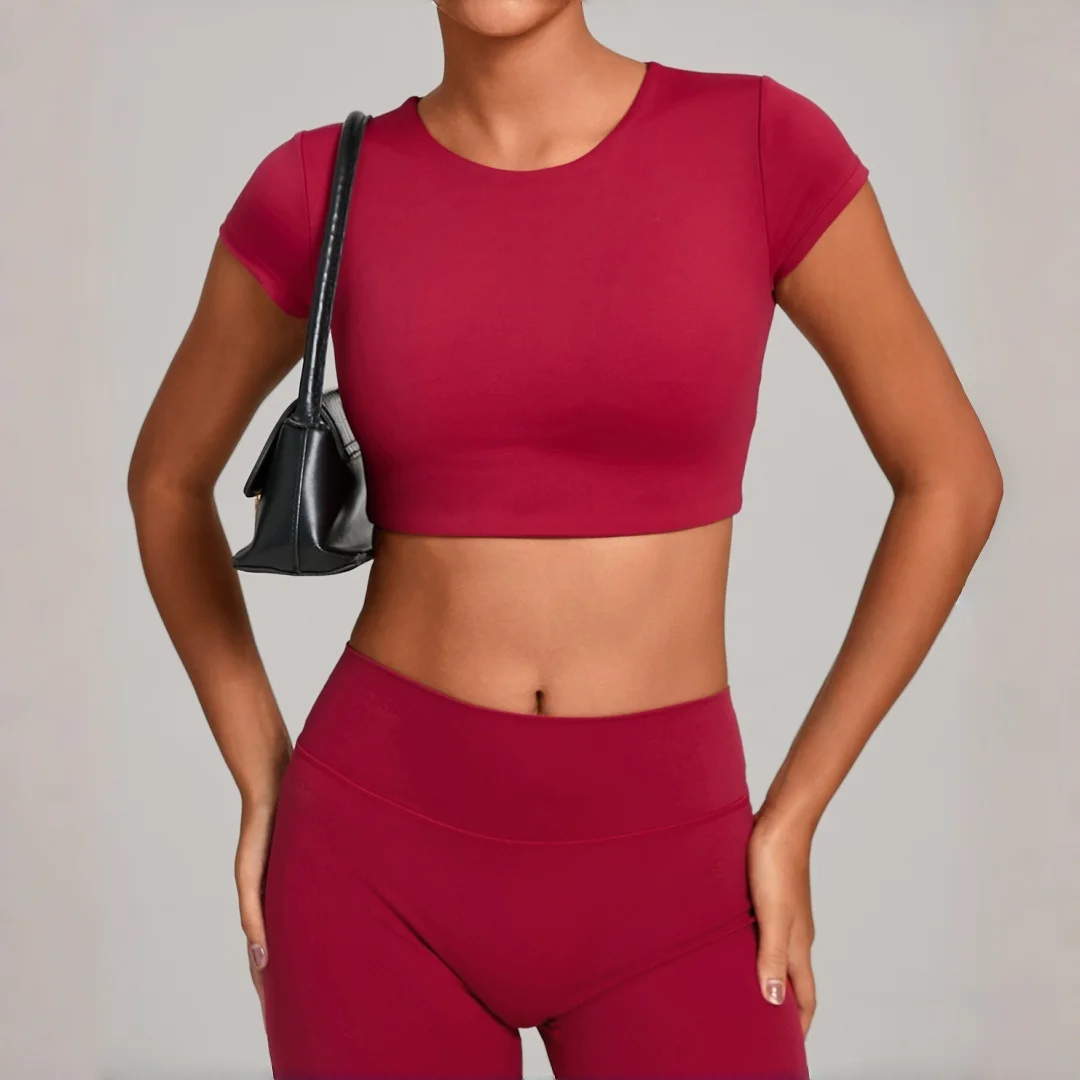 

New Seamless Yoga Tops Tight Breathable Backless Sports Wear Running Fitness Casual Workout Clothes Gym Yoga T-shirts