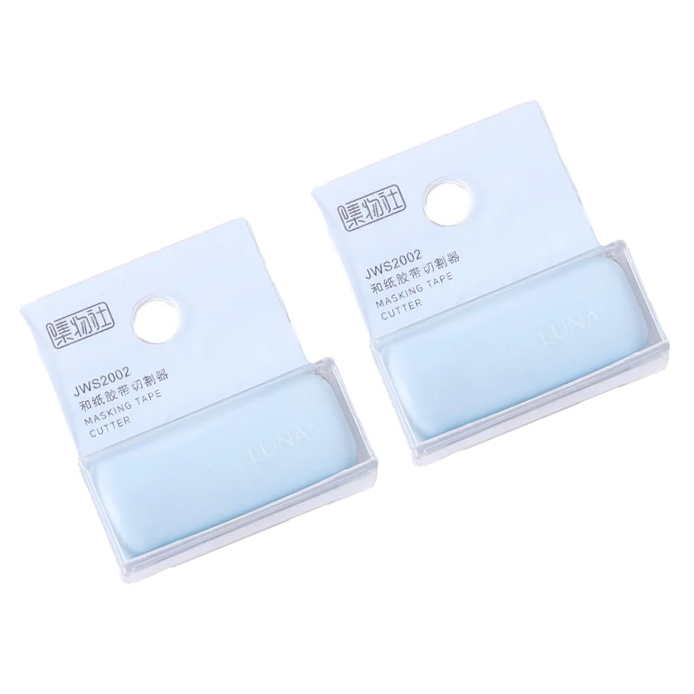 2 Pcs Tape Cutting Supplies Magnetic Clip Mini Masking Stickers Dispenser Organizer Paper Desktop Cutters