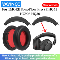 YAYINCC Replacement Headphone Earpads Headband /Silicone zipper head beam protective sleeve Suitable For 1MORE SonoFlow Earphone