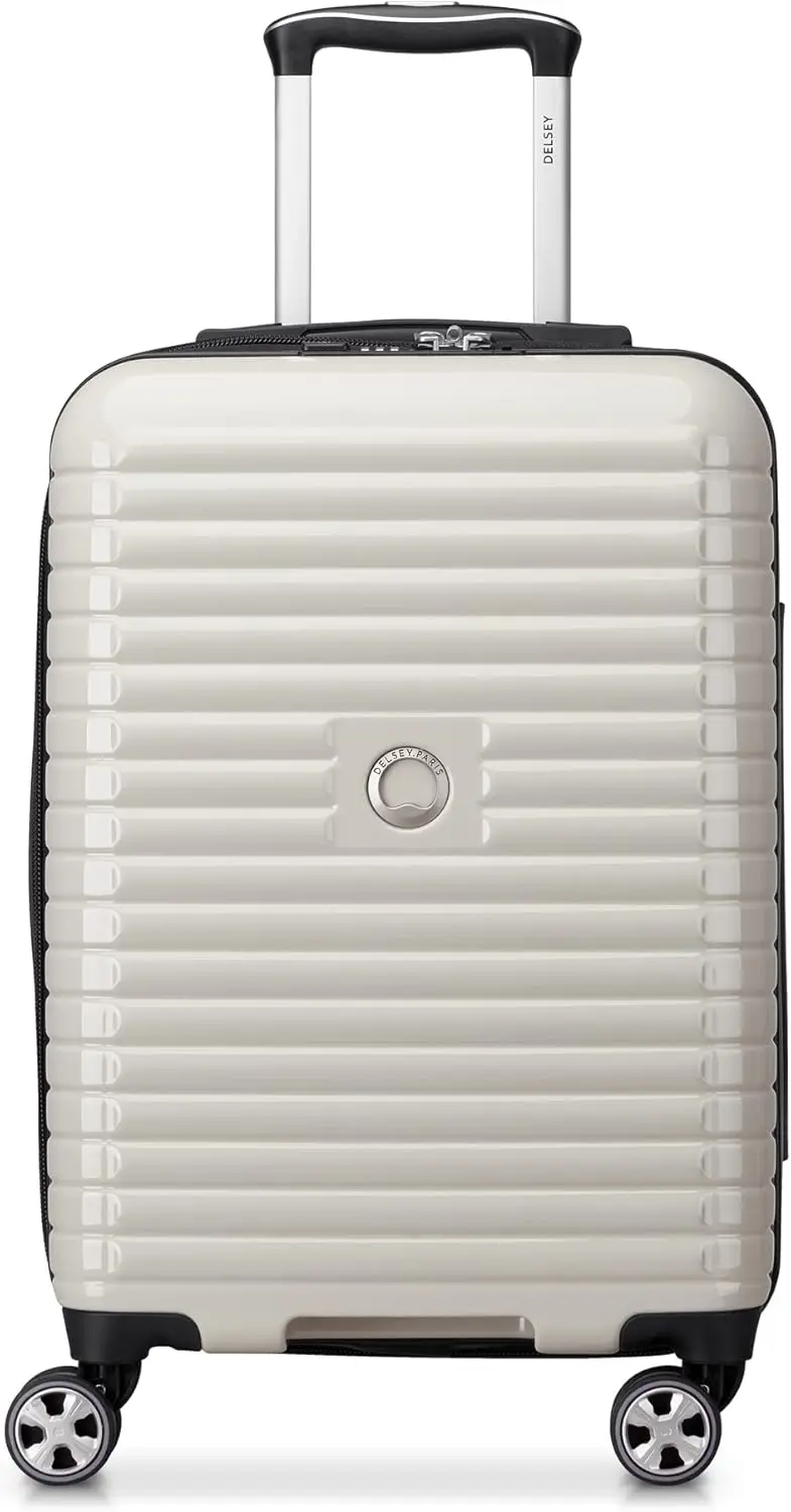 Bagagem de mão rígida expansível com rodas giratórias, porta USB e trava TSA - Marfim 20 polegadas