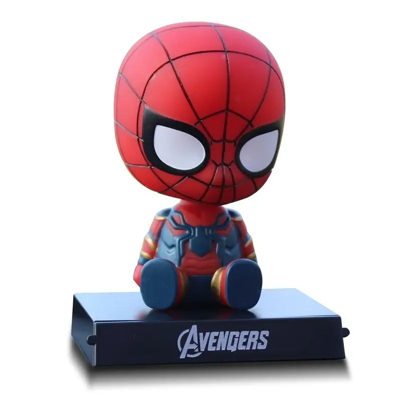 Avengers Auto Ornament Bobblehead Pop Iron Man Auto-interieur Decoratie Spider-Man Figuur Marvel Auto Ornament Verrassingscadeau