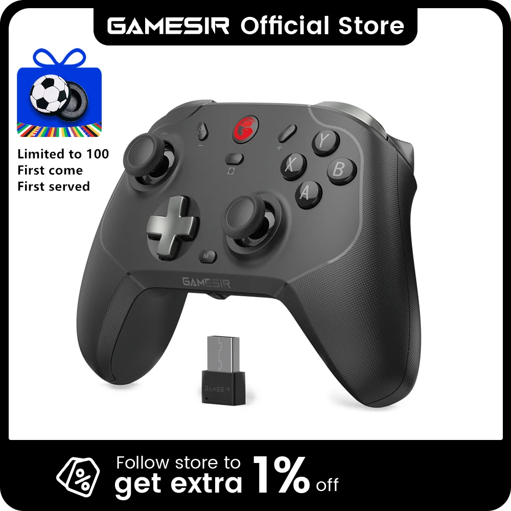 

GameSir T4 Cyclone Pro Wireless Switch Controller, Gamepad with Hall Effect for Nintendo Switch iPhone Android Phone PC Joystick