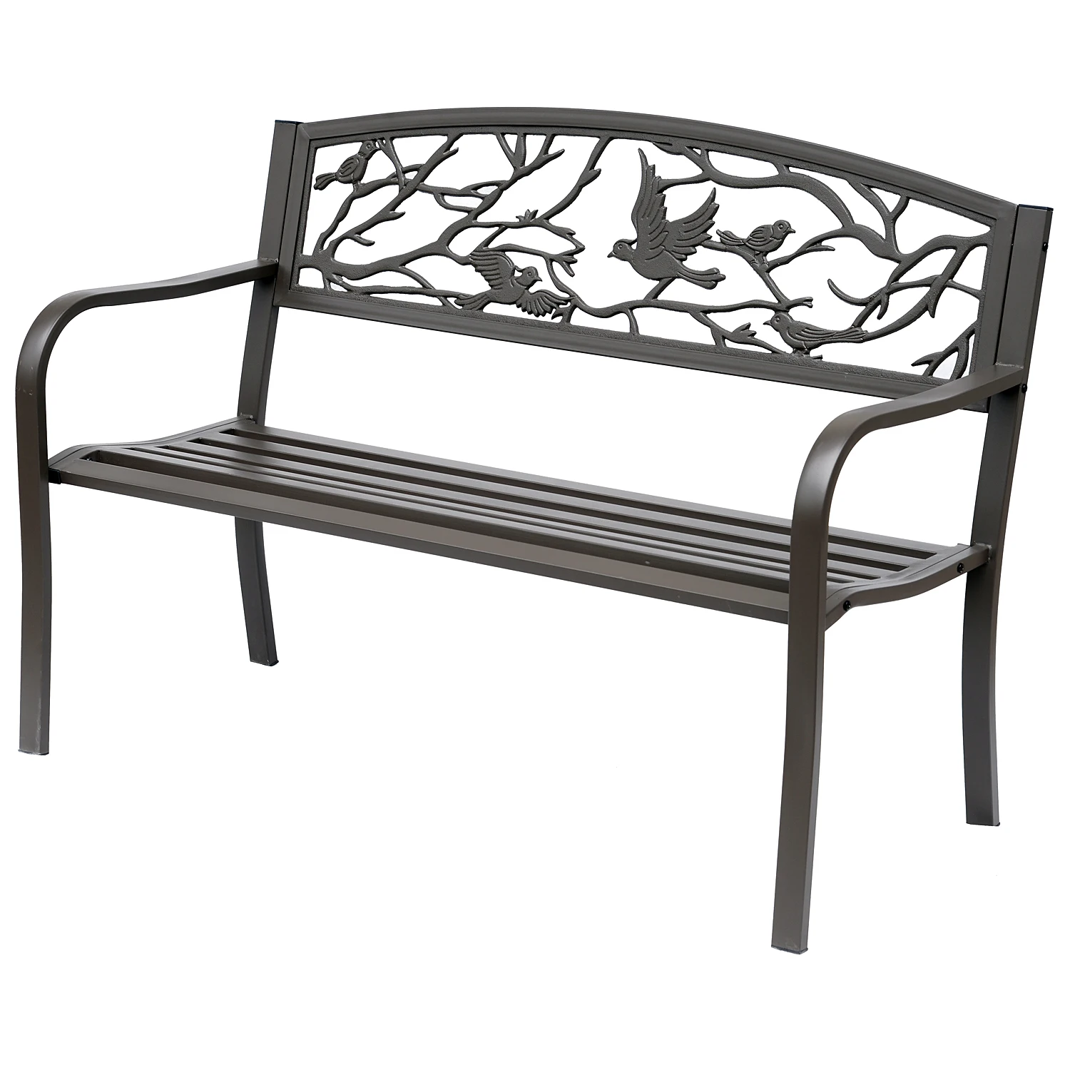 Outsunny Outsunny Banc de Jardin 2 Places banc extérieur jardin Style Rural Chic pour balcon terrasse patio 127 x 60 x 85 cm