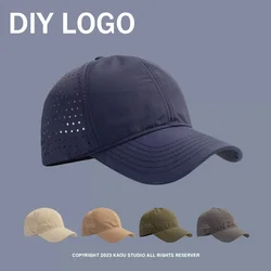 Outdoor Quick-drying Retro Camping Hats for Men DIY LOGO Summer Sunshade Sunscreen Thin Breathable Baseball Caps Women