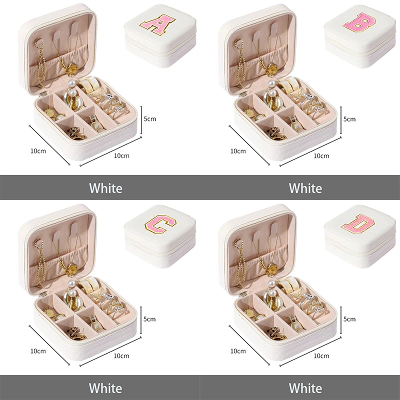 

Mini Jewelry Storage Box Portable Home Travel Earrings Necklace Storage Case for Women Ring Organizer PU Leather Display Case