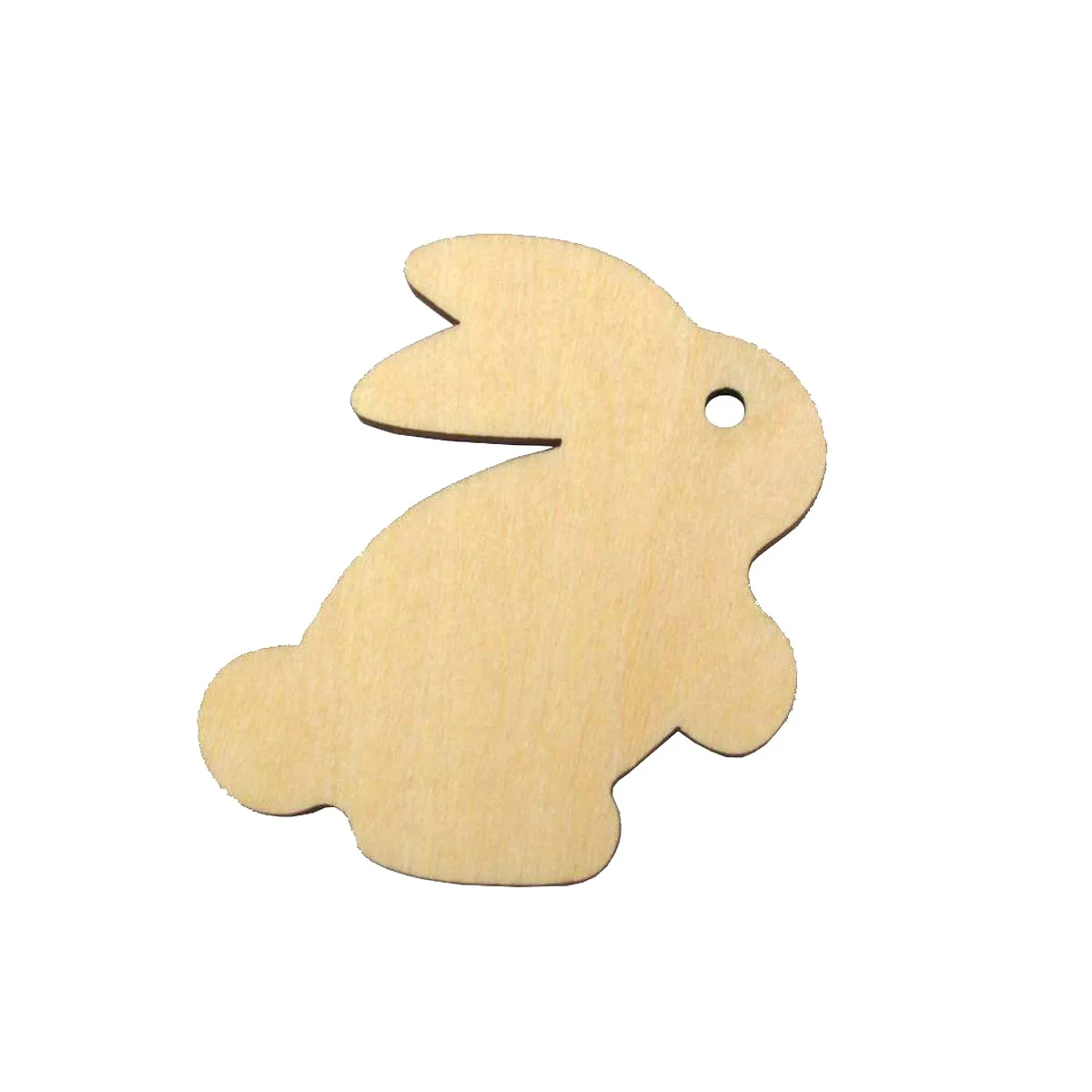 10pcs 1.95inch Unfinished Blank Wood Cutout Wooden Easter Bunny Rabbit Shaped  Wooden Easter Diy Wooden Craft for Easter Spring