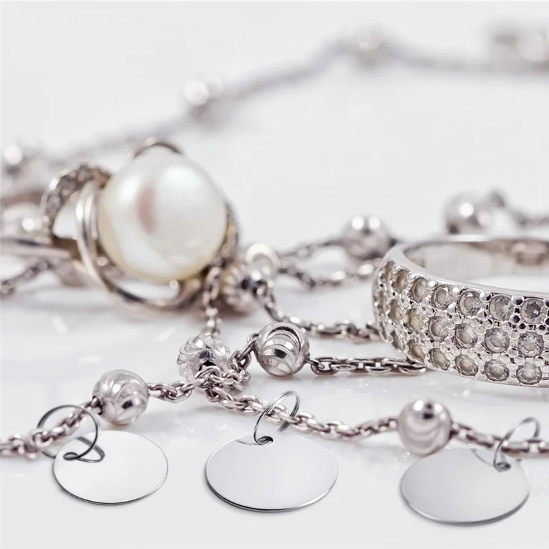 ABGR-Bulk 100 عبوة من الفراغات المستديرة المصنوعة من الفولاذ المقاوم للصدأ، علامات معدنية بفتحة، مناسبة للنقش والحرف اليدوية