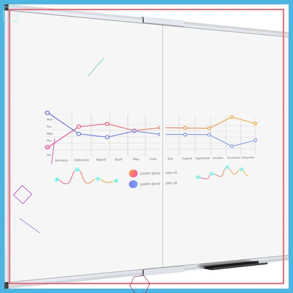 

Magnetic Foldable Whiteboard, 48x36 Inches, Dry Erase Wall Mounted Board for School Office Home