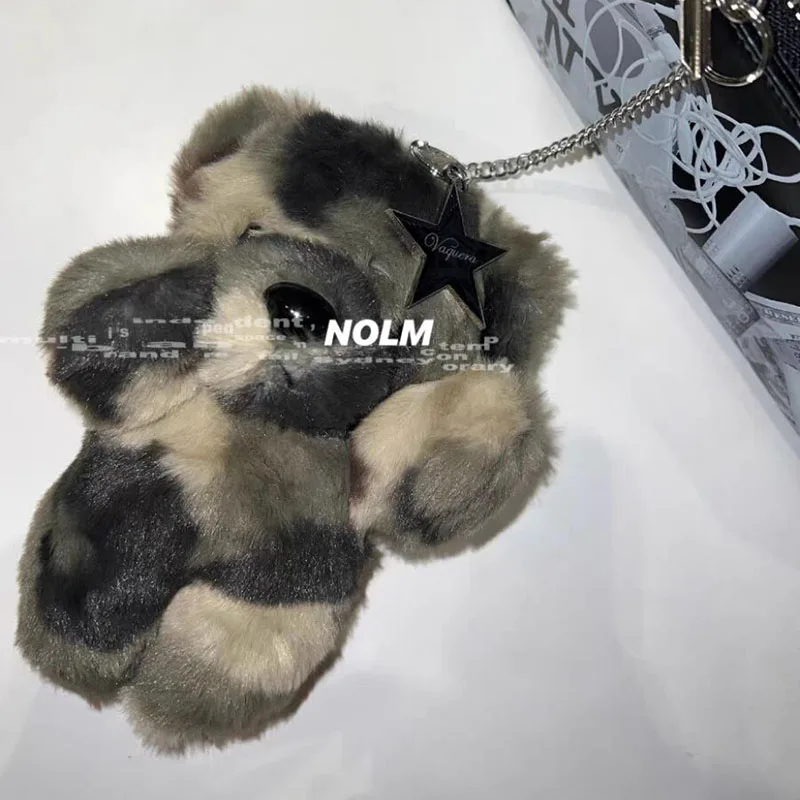 Hot Camouflage Plush Bear Star Chain Hanging Series Cute Soft Bear Handmade Figures Kawaii Bag Pendant Decor Girl Birthday Gifts