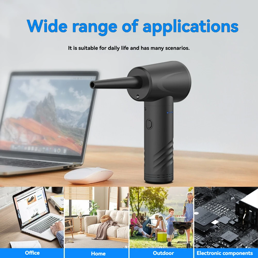 Compressed Air Duster Electric Rechargeable Cordless Air Blower Compressed Air For Cleaning Computer Keyboard Camera Car Home
