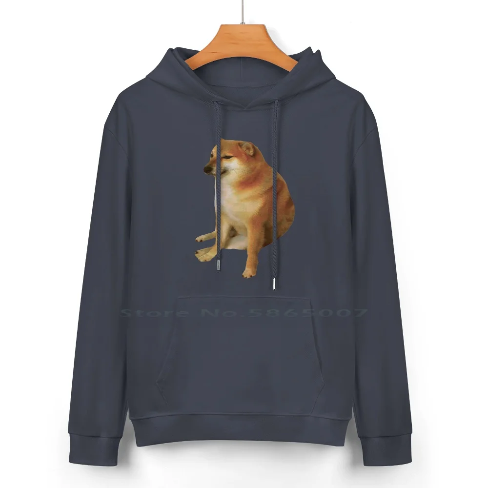 Cheems Pure Cotton Hoodie Sweater 24 Colors Meme Funny Cute Doge Yellow White Cheems Burguer Cool 100% Cotton Hooded Sweatshirt