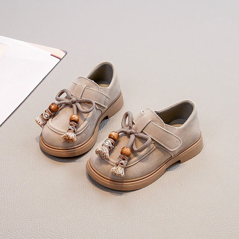 

Retro Girls Mary Jane Shoes Spring Autumn Children Causal Tassel Leather Shoes Versatile Fashion Kids Dress School Flat Shoes