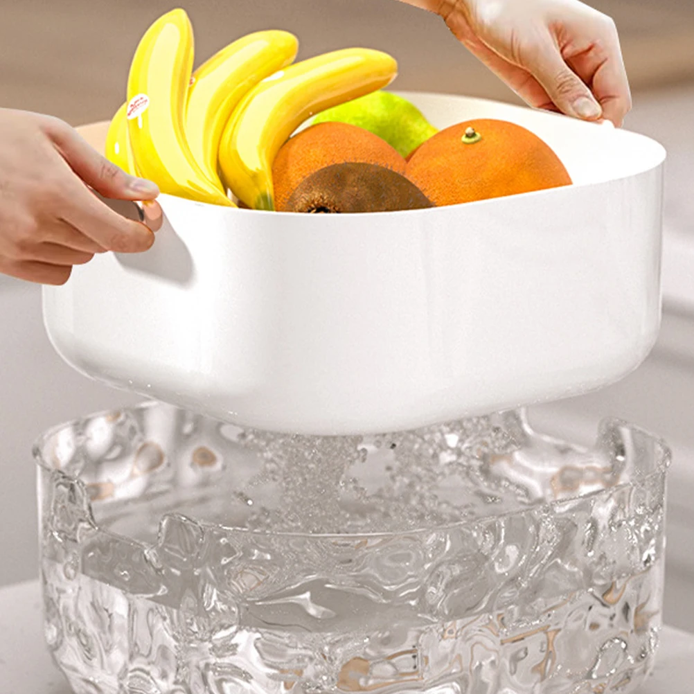 

Large Capacity Kitchen Strainer Vegetable Washing Basket Compact Fruit Draining Basket Multi Function Storage Fold Draining