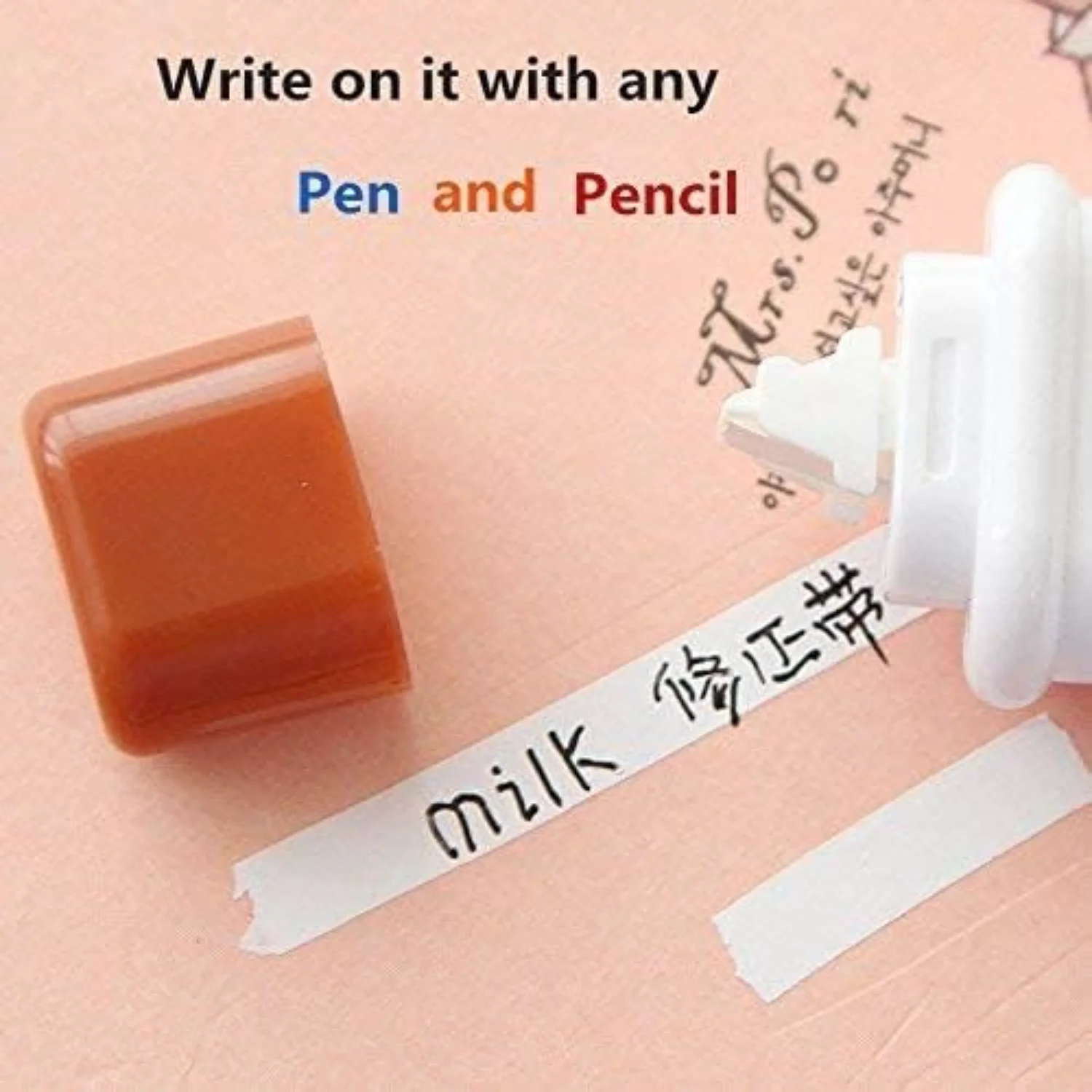 Nastro correttore stile bottiglia di latte 4 pezzi