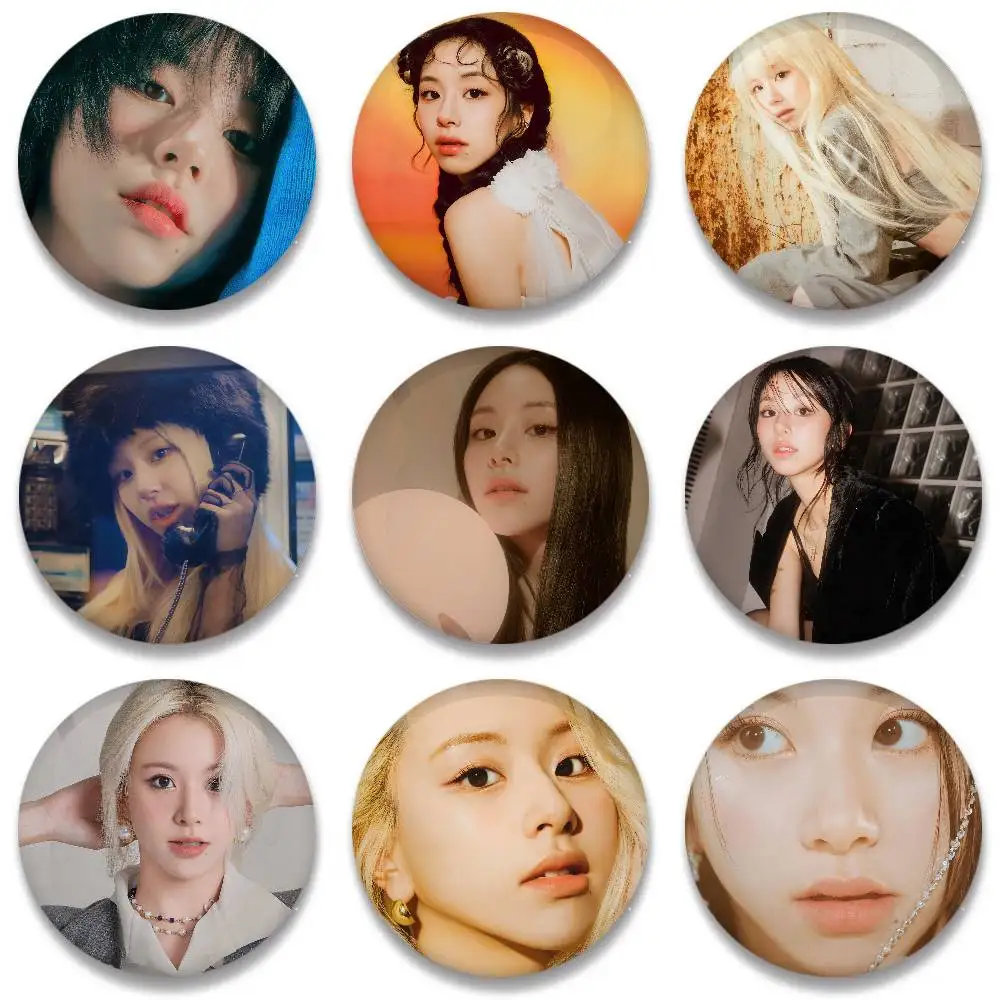 Korean Group Chaeyoung Badges Round Badge Cartoon Kpop T-TWICE Brooch Clothing Backpack Accessories Lapel Pin
