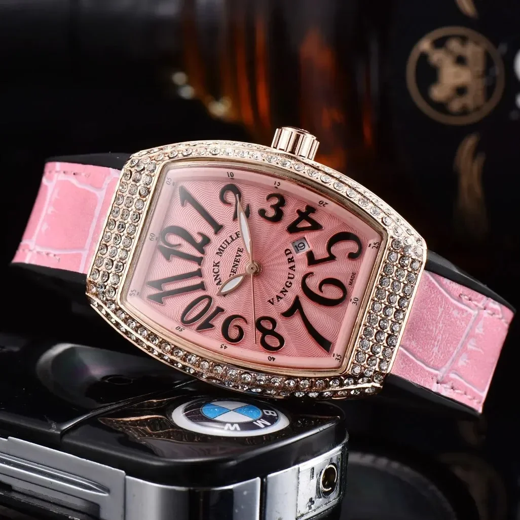 New FRANCK MULLER Geneva Women's Watches For Mens High Quality Multifunction Full Diamond WristWatch Business Sports AAA Clocks