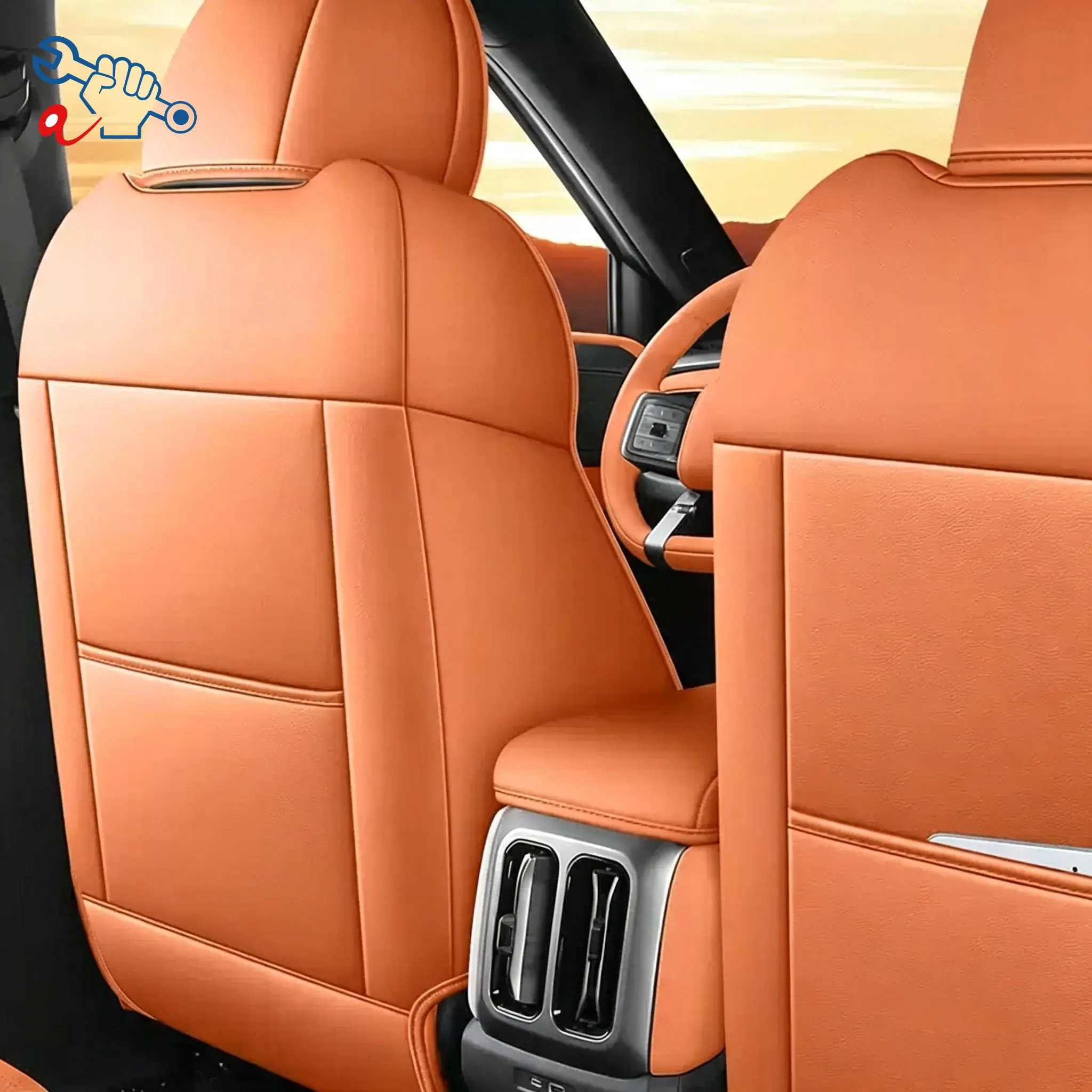 Left-Drive Car Seat Cover For BYD Ti7 5-seater 2025-2026 Custom Fit Seat Cover Full Surrounded Seat Protection Cushion Auto
