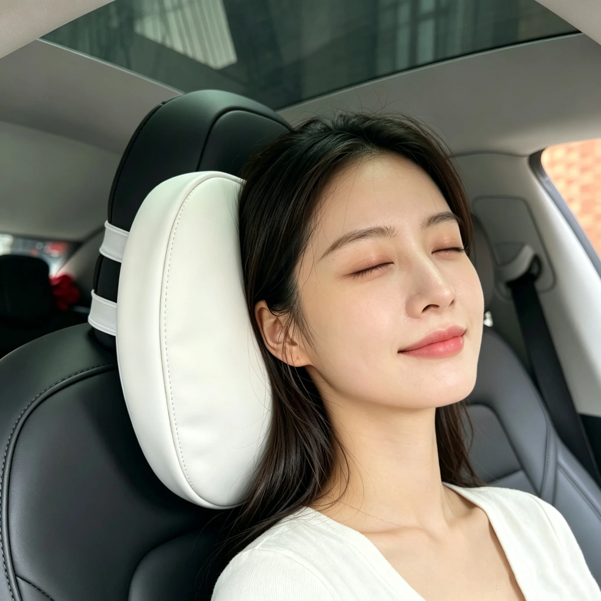 Seat Headrest Neck Pillow Uniquely Designed Neck Pillow Seat Headreck Cushion Nappa Leather Neck