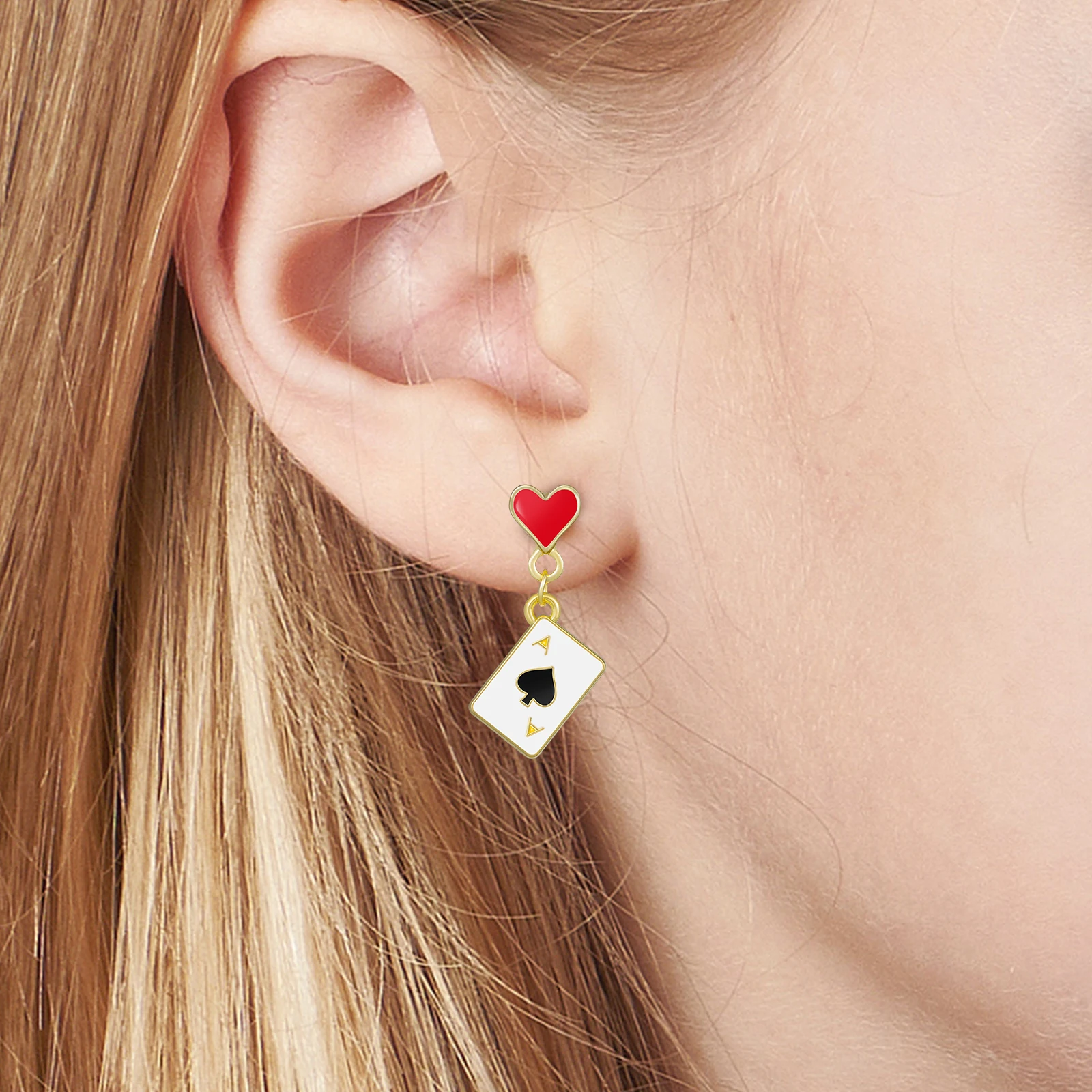 

Creative Woman Women Funny Design for Women Fashion Accessories Heart Heart Dangle Drop Earrings Earrings Jewelry