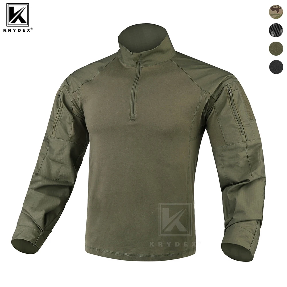 KRYDEX Camouflage Gen4 Combat Shirt Hunting Outdoor Tactical Men‘s Shirt Clothes Camo MC Ranger Green Uniform