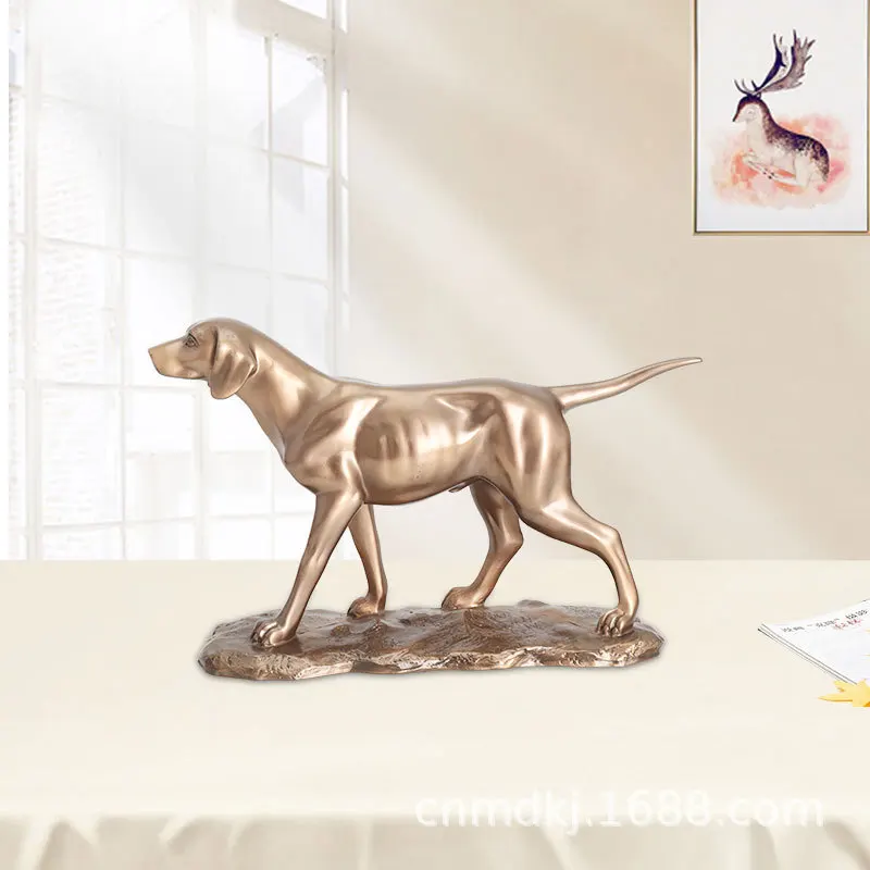 

Cross-Border Animal Statue Copper Crafts Living Room Study Home Office Decorations Desktop Dog Ornaments European Wholesale