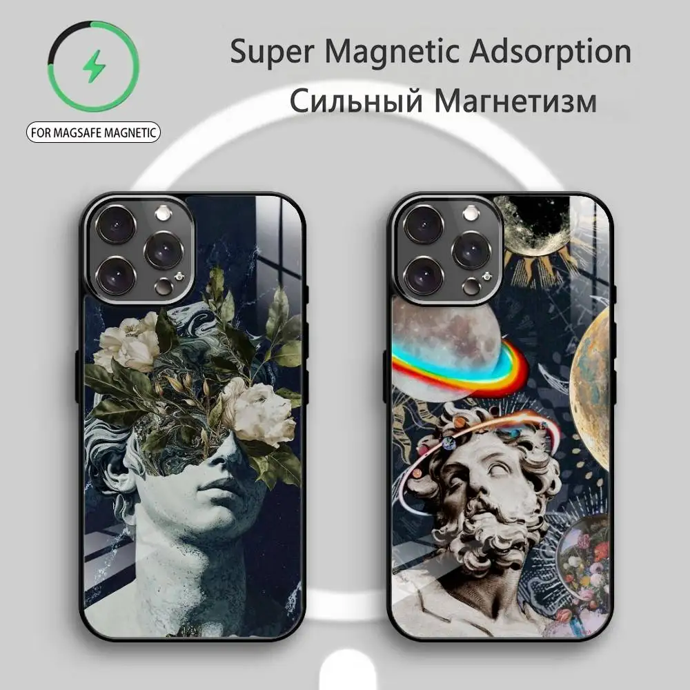 

N-Neo-Classicism Revival B-Bust Phone Case For iPhone17,16,15,14,13,12,11 Plus,Pro Max Magnetic For Magsafe Wireless Charging