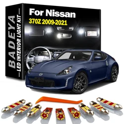 BADEYA 11Pcs LED Interior Map Dome Light Kit Canbus For Nissan 370Z 2009-2016 2017 2018 2019 2020 2021 Indoor Car Bulbs No Error