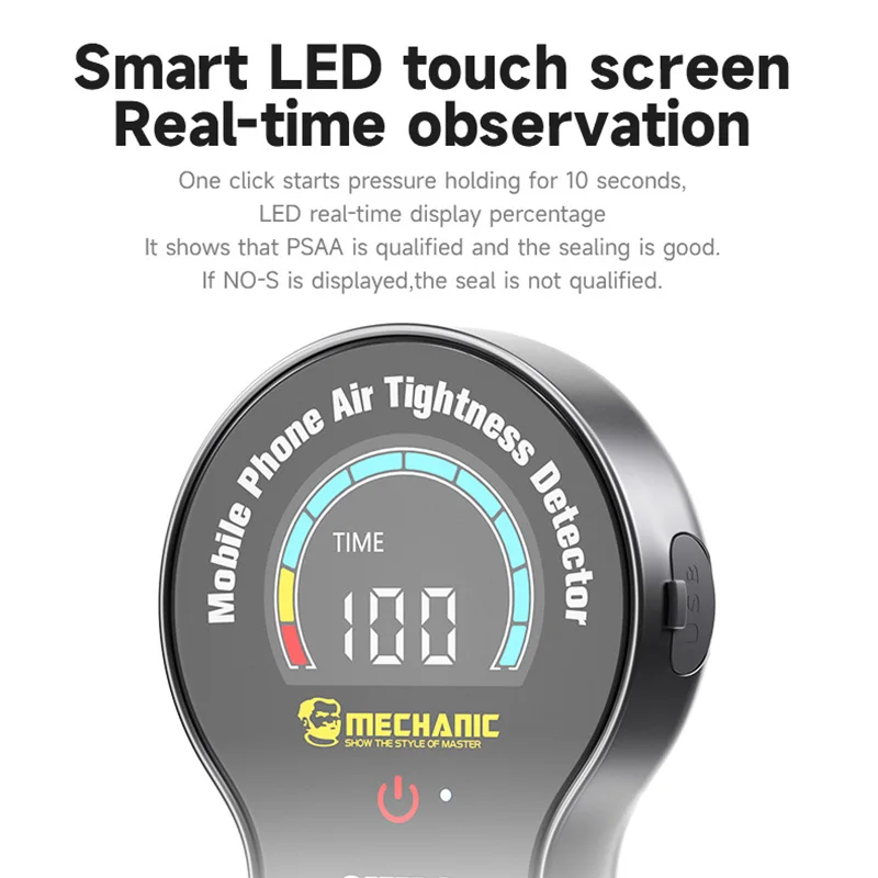 Imagem -06 - Mecânico Qimi8 Detector Hermético Testador de Vazamento de ar Chip Inteligente Detectar com Precisão Telefone Móvel Hermético