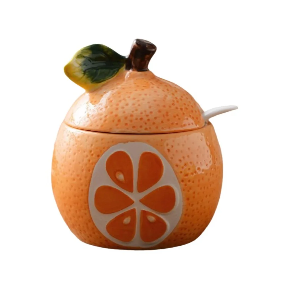 

Multifunctional Fruit-shaped Ceramic Spice Jar Decorative Japanese-style Spice Container Cartoon Oil Bottle Kitchen Storage
