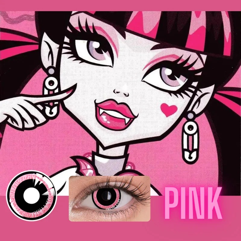 Контактные линзы UYAAI для Monsterhigh, ежегодные цветные линзы для глаз, косметика для Хэллоуина, цветные линзы для косплея, цвет ed, для глаз