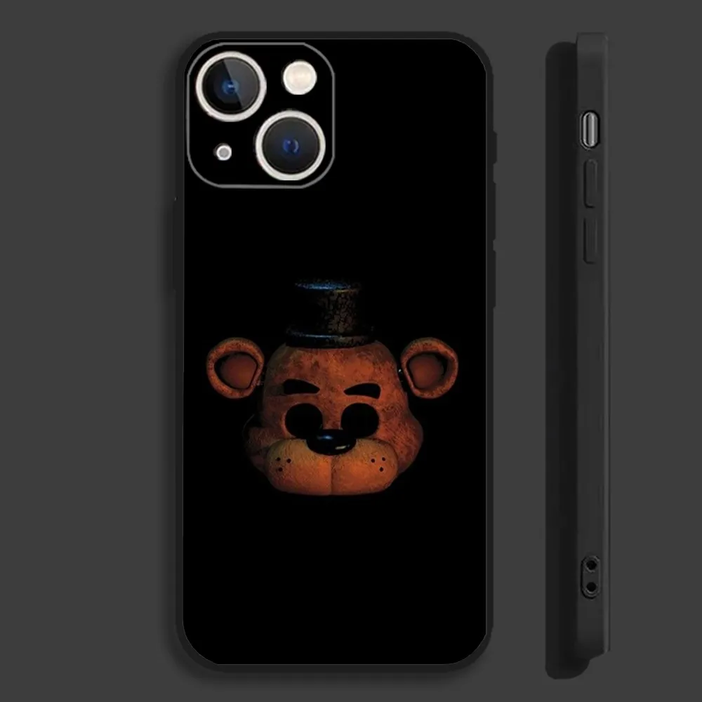 Fnaf Five-nights-At-Freddys Phone Case For iPhone 16,15,14,13,12,11,Pro,Max,Plus,Mini,X,XS,XR,8,7,6,S,SE Soft Black Case