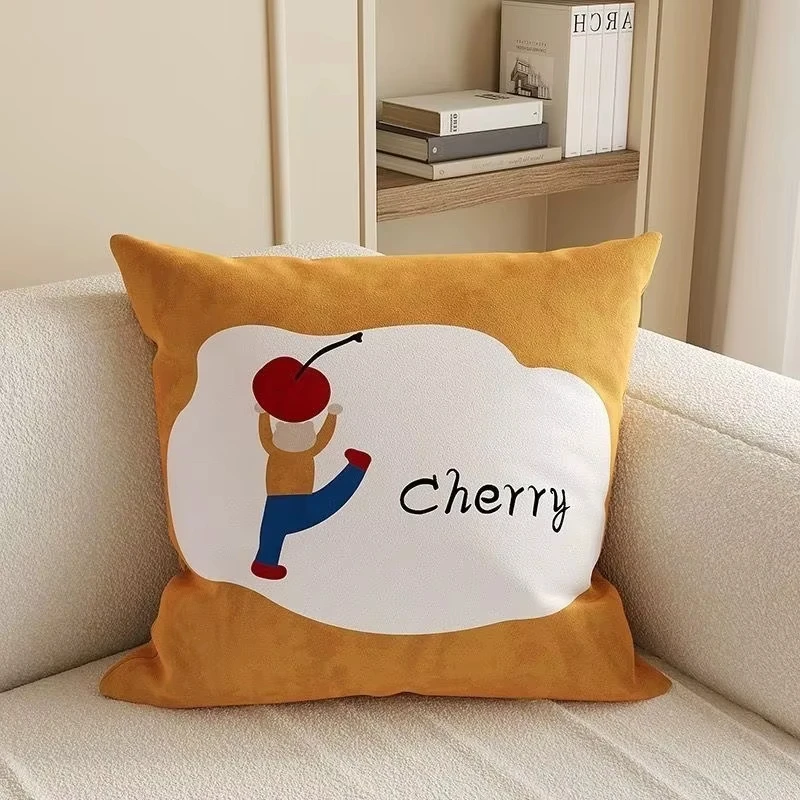 1 Funda de almohada con tematik de frutas, cojín de dabjos animados para decoración de habitación, decoración de sofá para #4