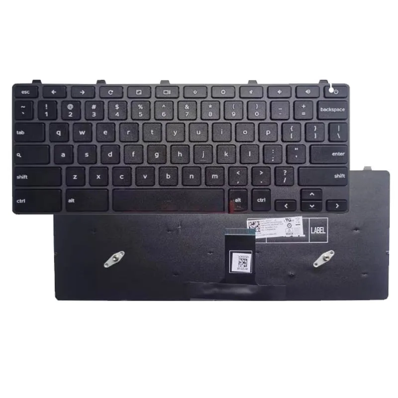 New Genuine Laptop Rreplacement Keyboard Compatible for Chromebook 11 3100 5190 2-in-1 00D2DT 0OD2DT 0H06WJ