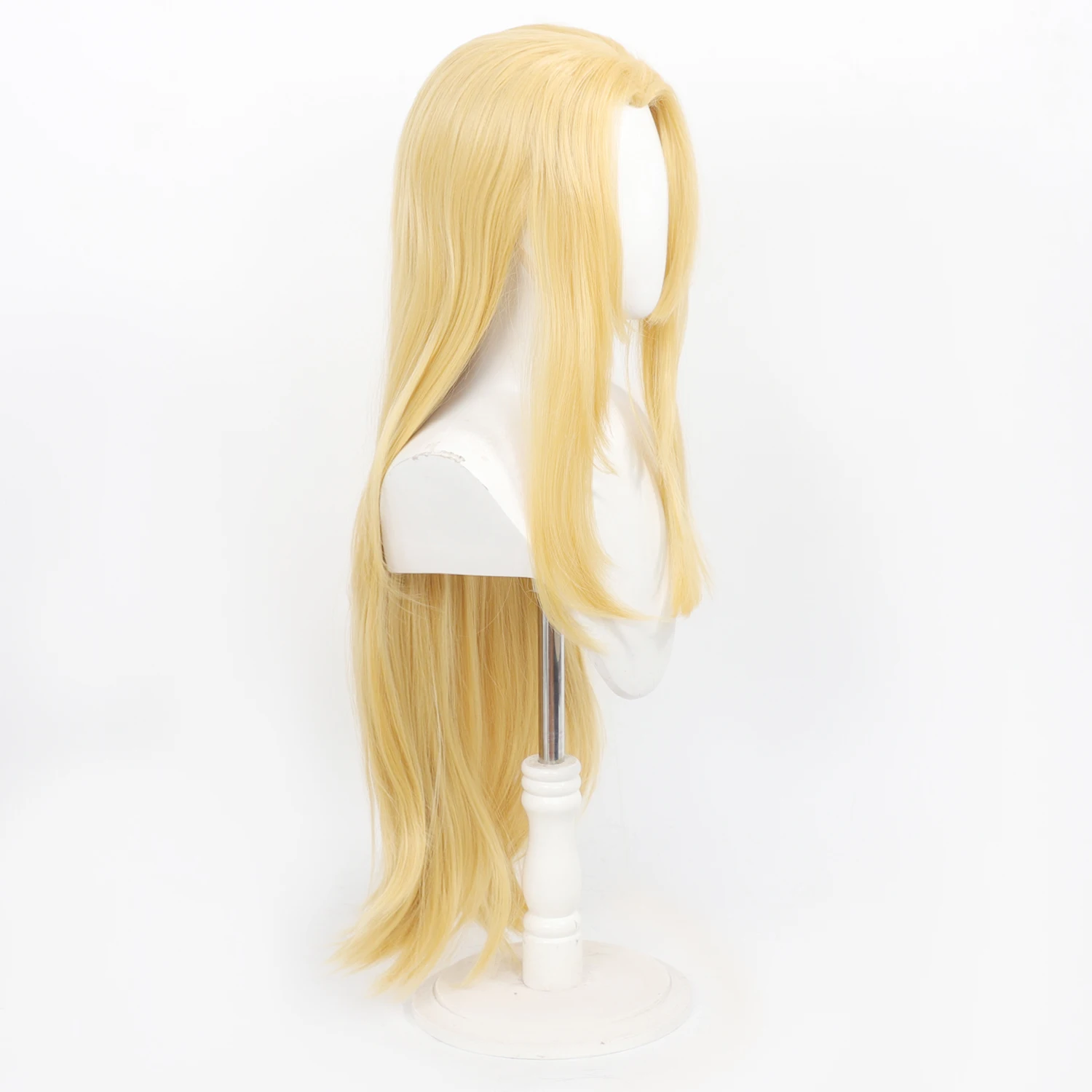 Anime The Eminence in Shadow Alpha Cosplay Wig Golden Long Middle Part Synthetic Hair Wig for Halloween Party