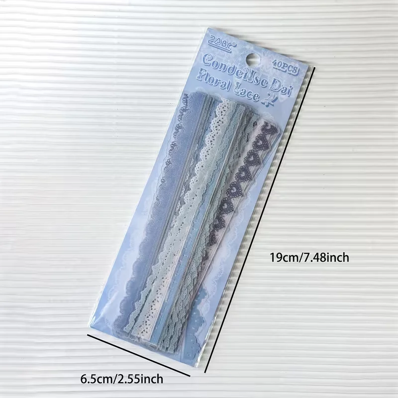 1 Packung (40 Stück) – weiche, dekorative Aufkleber in Blumenmuster, die an Spitze erinnern – selbstklebend. Geeignet für Vintage-Scrapbooks und die Herstellung von Karten. – Detail 8