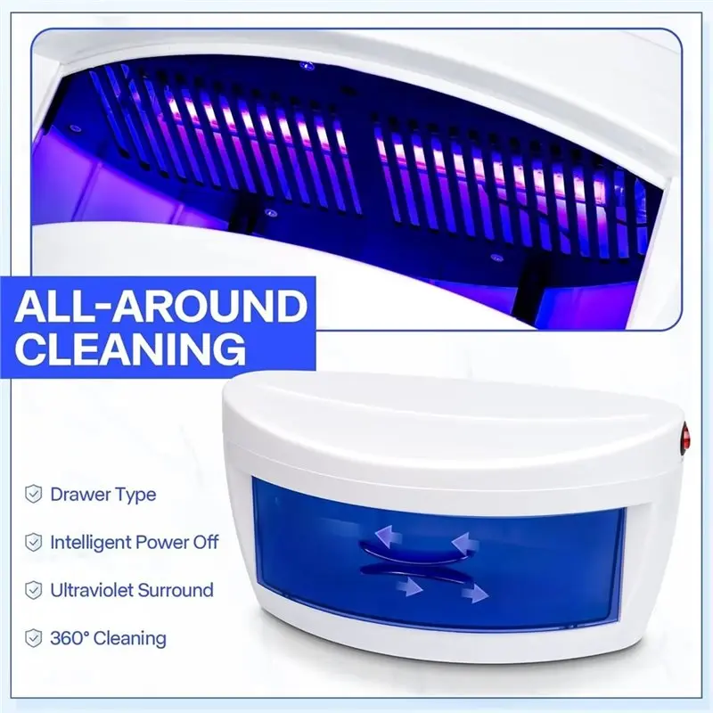 Nails Tools Cleaner Box For Makeup Nails Art Tool Tweezer Eyelash Nails Manicure Salon Tattoos Tools Cleaning