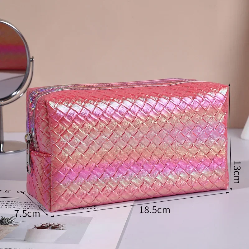 Fashion Mermaid Pattern Cosmetic Bags Women Wallet PU Leather Cute Coin Purses Female ID Credit Card Holder Zipper Clutch