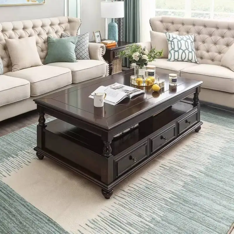 

Decoration Walnut Coffee Tables European Italian Salon Living Room Coffee Tables Nordic Vintage Mesa De Centro Sala Furniture